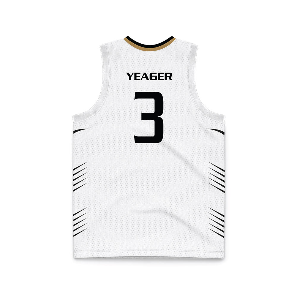Oakland - NCAA Men's Basketball : Donny Yeager - White Basketball Jersey-1