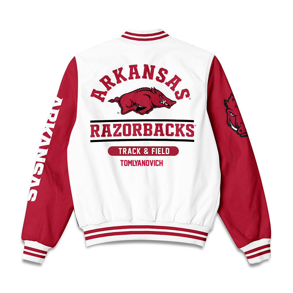Arkansas - NCAA Men's Track & Field : TJ Tomlyanovich - Bomber Jacket
