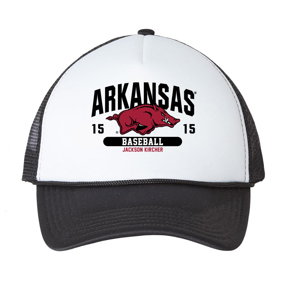 Arkansas - NCAA Baseball : Jackson Kircher - Trucker Hat-0