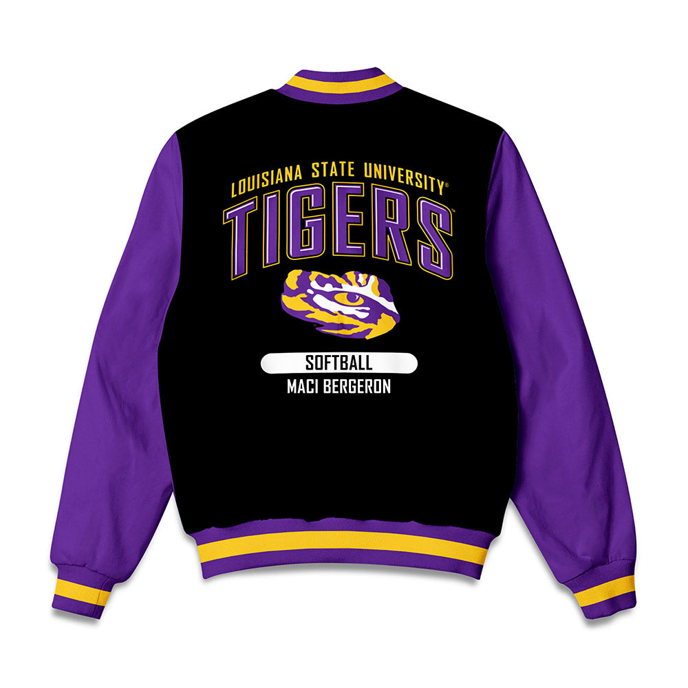 LSU - NCAA Softball : Maci Bergeron - Bomber Jacket-1