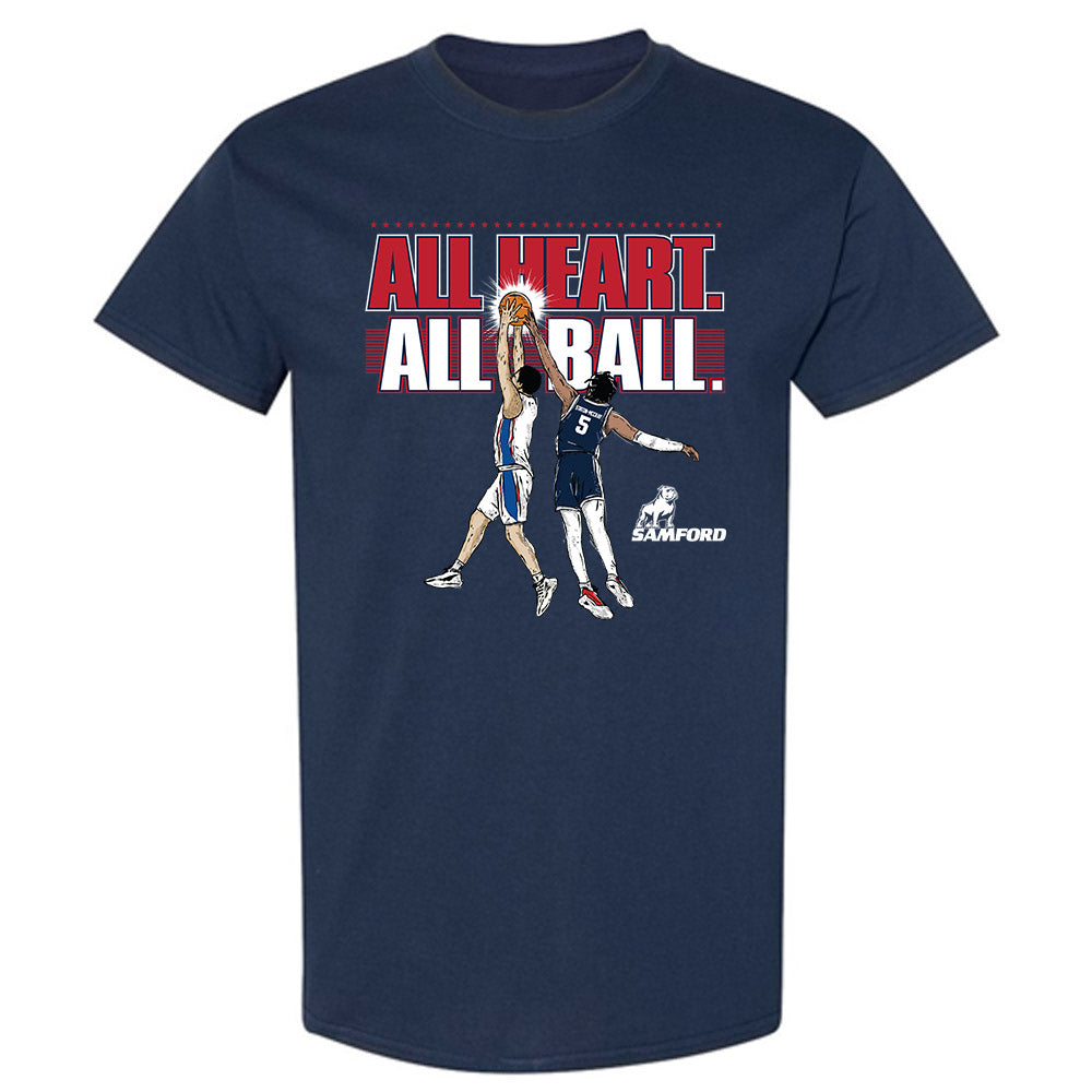 Samford - NCAA Men's Basketball : AJ Staton-McCray - All Heart All Ball - T-Shirt