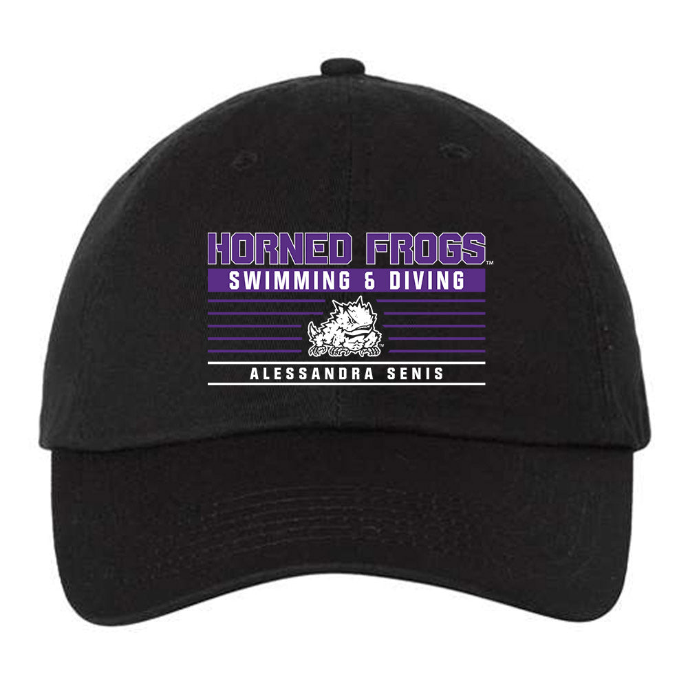 TCU - NCAA Women's Swimming & Diving : Alessandra Senis - Dad Hat-0