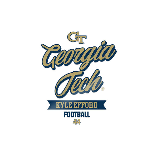 Georgia Tech - NCAA Football : Kyle Efford - Sticker