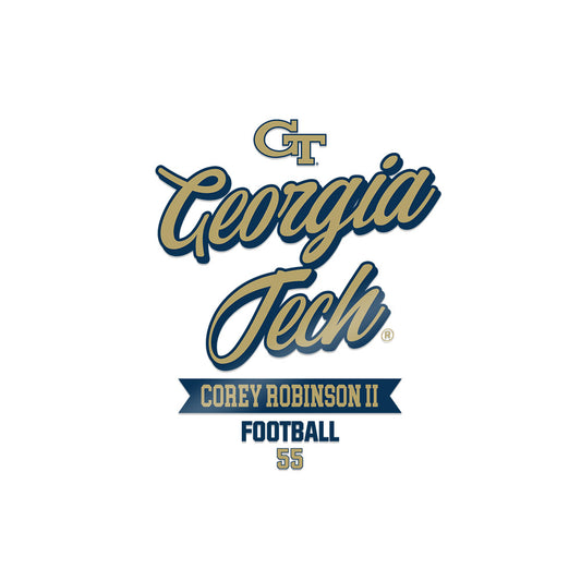 Georgia Tech - NCAA Football : Corey Robinson II - Sticker
