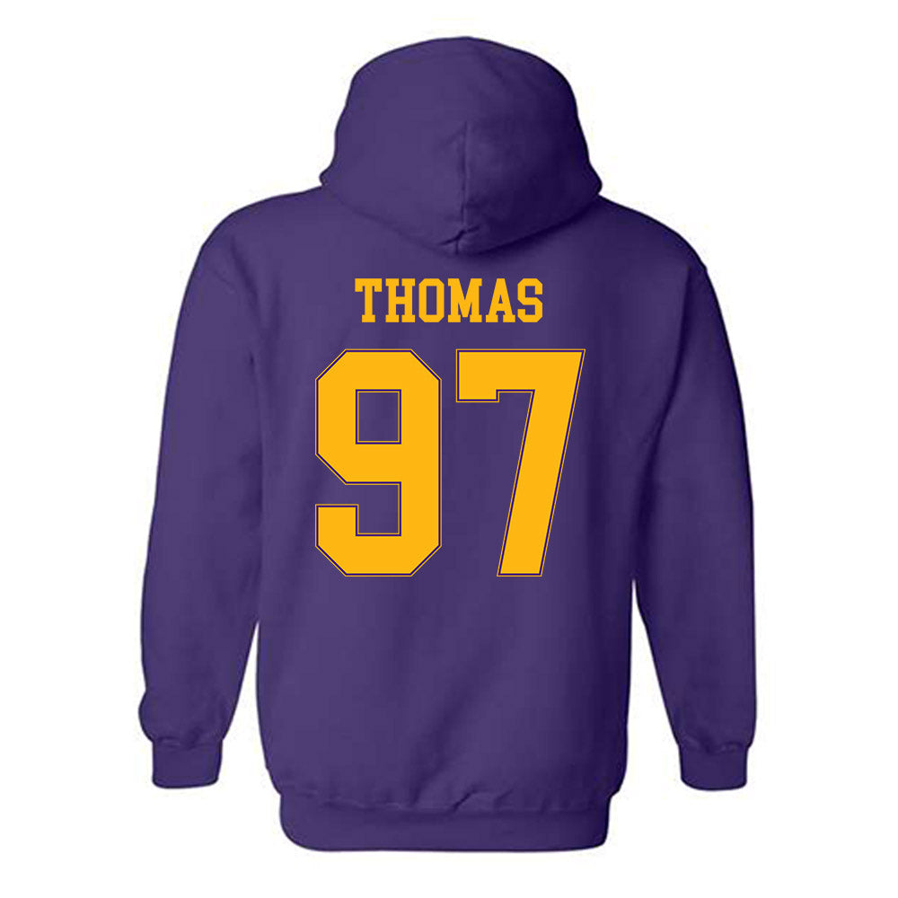 Northern Iowa - NCAA Football : Theo Thomas - Classic Shersey Hooded Sweatshirt-1