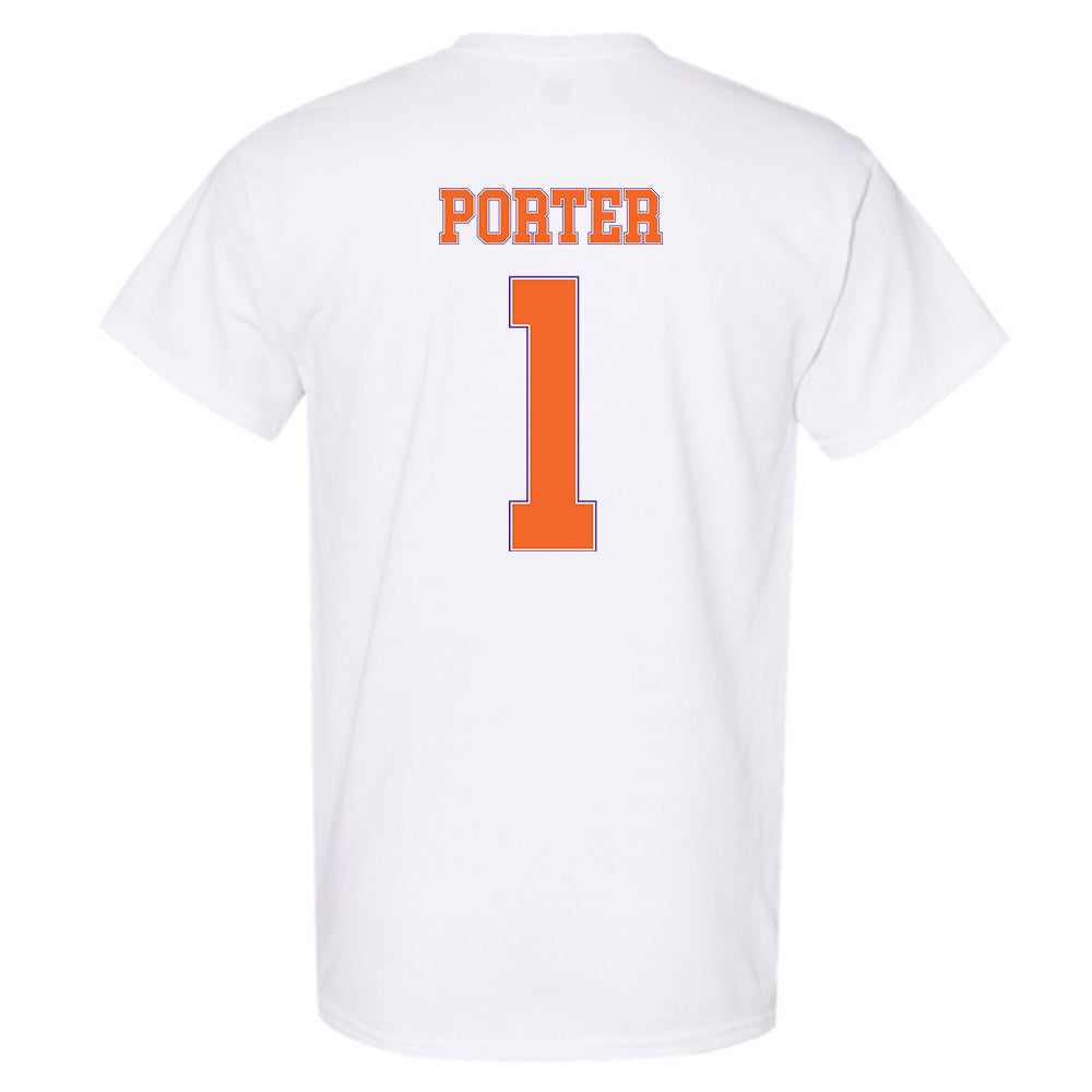 Clemson - NCAA Men's Basketball : Jestin Porter - Sports Shersey T-Shirt-1