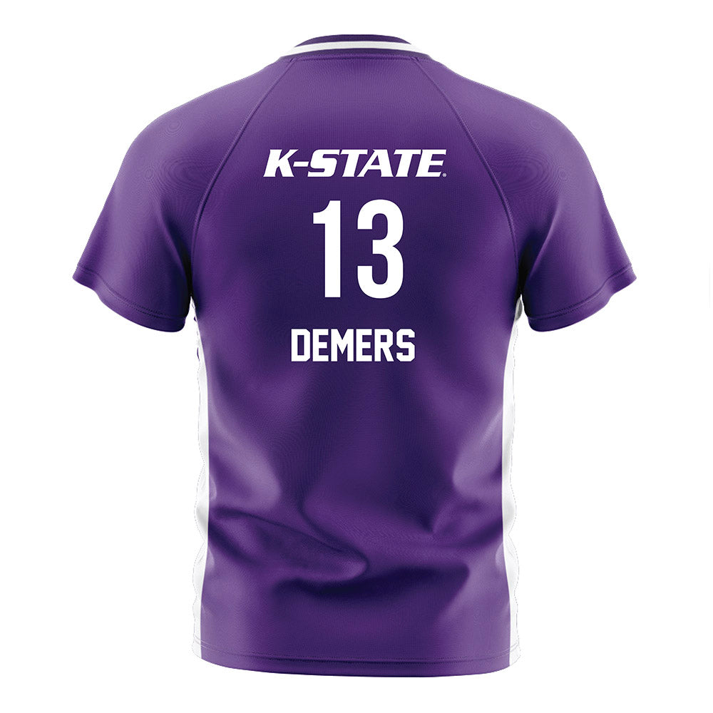 Kansas State - NCAA Women's Soccer : Gabby DeMers - Purple Soccer Jersey-1