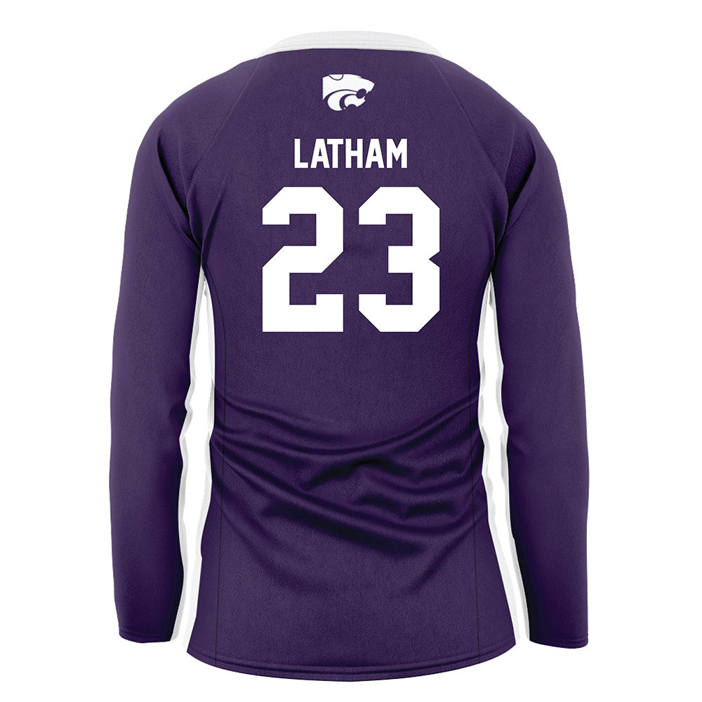 Kansas State - NCAA Women's Volleyball : Lauren Latham - Purple Volleyball Jersey-1