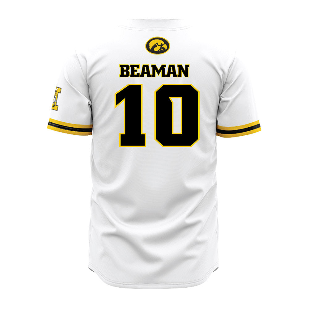 Iowa - NCAA Baseball : Jackson Beaman - White Jersey-1