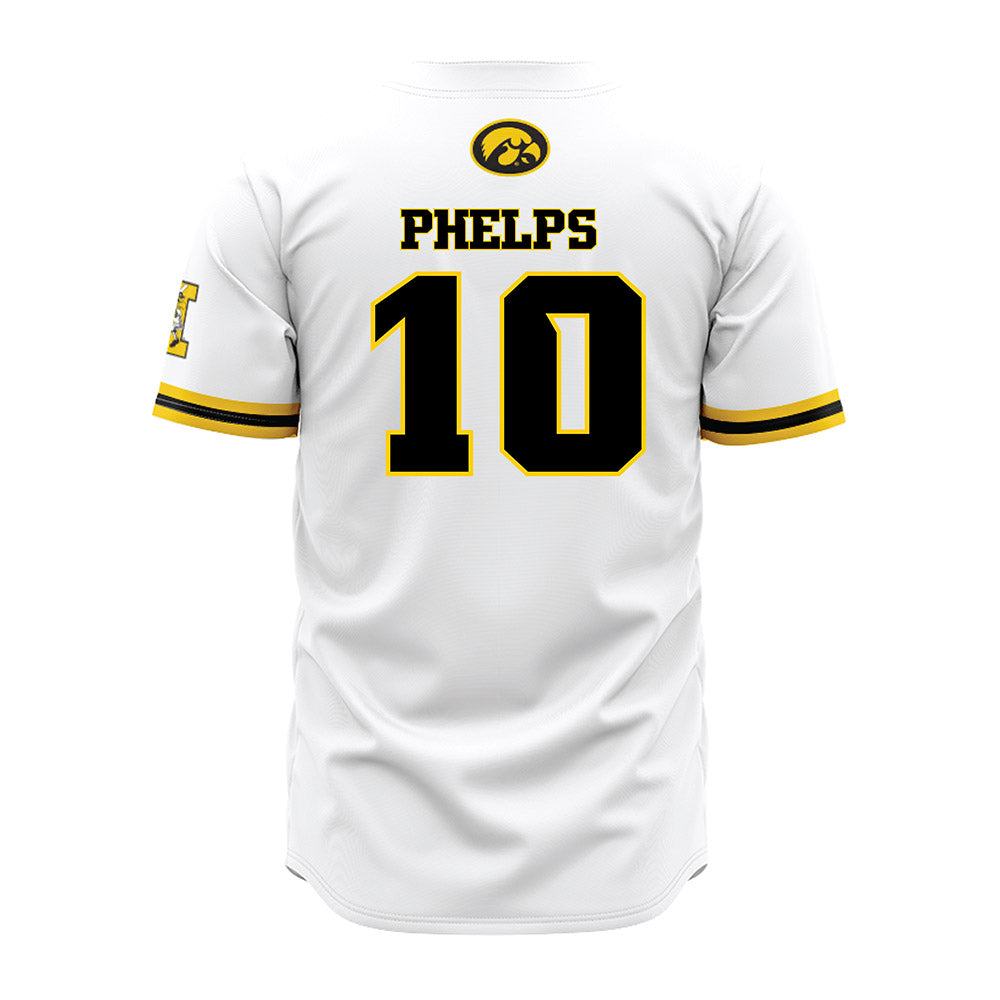 Iowa - NCAA Baseball : Bryce Phelps - White Jersey-1