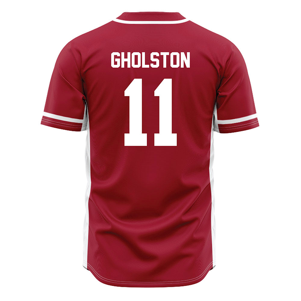 Oklahoma - NCAA Baseball : Jacob Gholston - Maroon Jersey-1