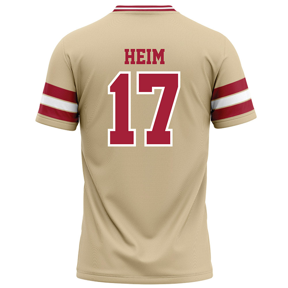 Oklahoma - NCAA Football : Taylor Heim - Cream Football Jersey-1