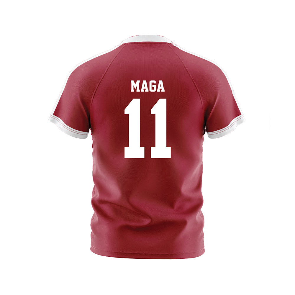 Oklahoma - NCAA Women's Volleyball : Avaya Maga - White Volleyball Jersey-1