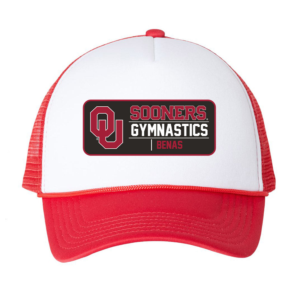 Oklahoma - NCAA Men's Gymnastics : Fuzzy Benas - Trucker Hat-0