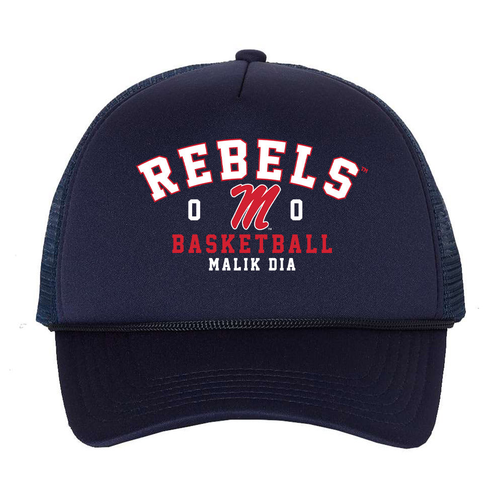 Ole Miss - NCAA Men's Basketball : Malik Dia - Trucker Hat-0