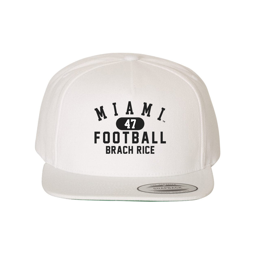 Miami of Ohio - NCAA Football : Brach Rice - Snapback Hat-0