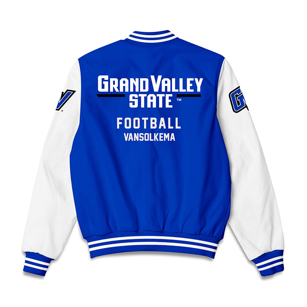 Grand Valley - NCAA Football : Camren VanSolkema - Bomber Jacket-1