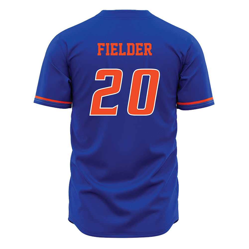 Boise State - NCAA Men's Basketball : Drew Fielder - Blue Jersey-1