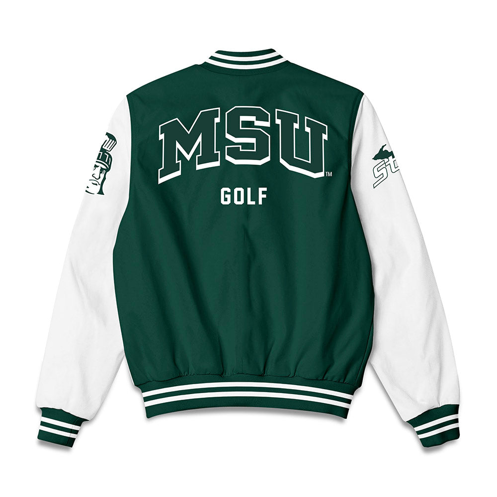 Michigan State - NCAA Men's Golf : Ashton McCulloch - Bomber Jacket