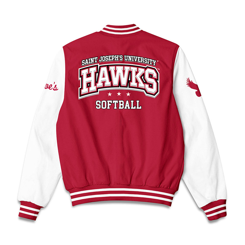 St. Joe's - NCAA Softball : Jenna Wagner - Bomber Jacket-1