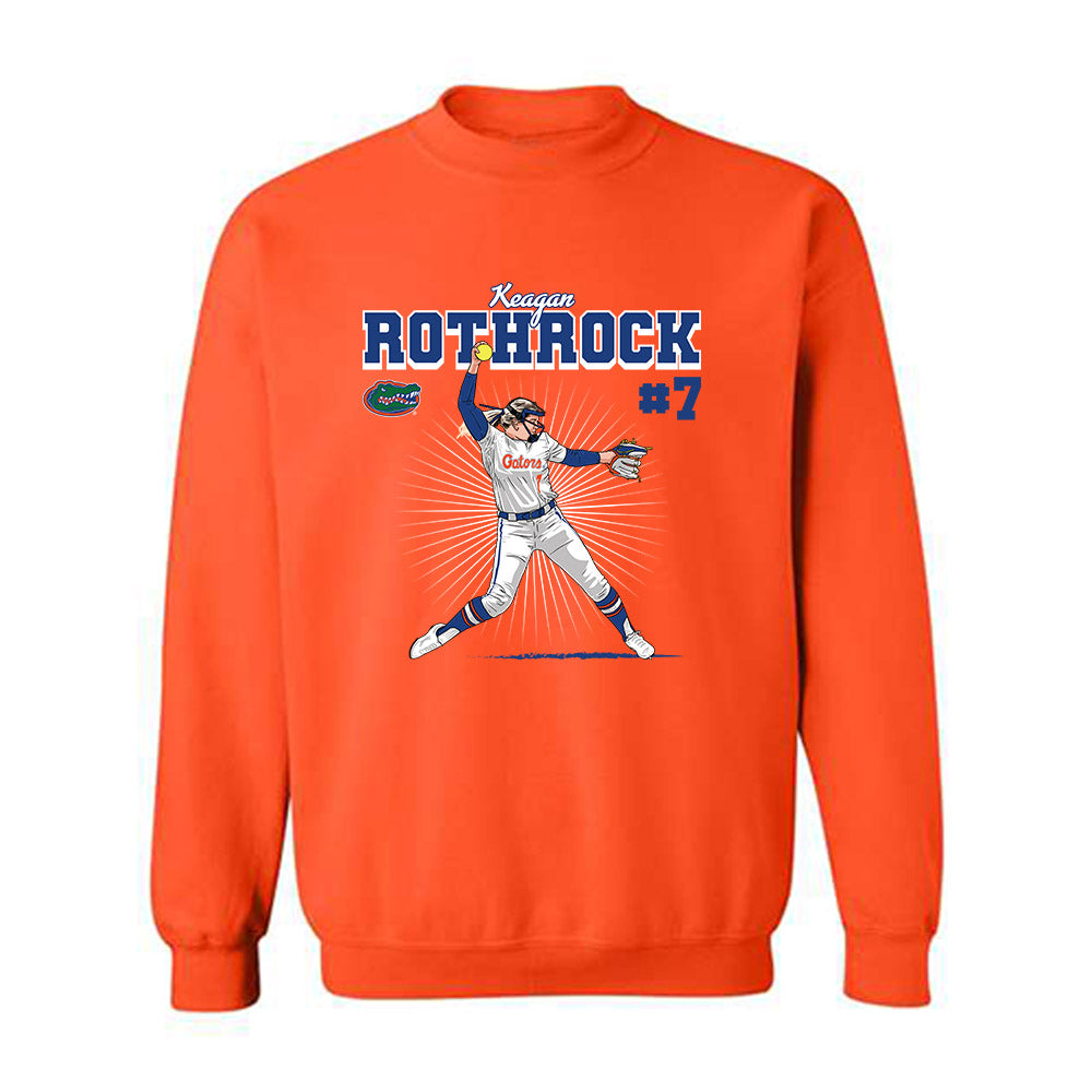 Florida - NCAA Softball : Keagan Rothrock - Crewneck Sweatshirt Individual Caricature