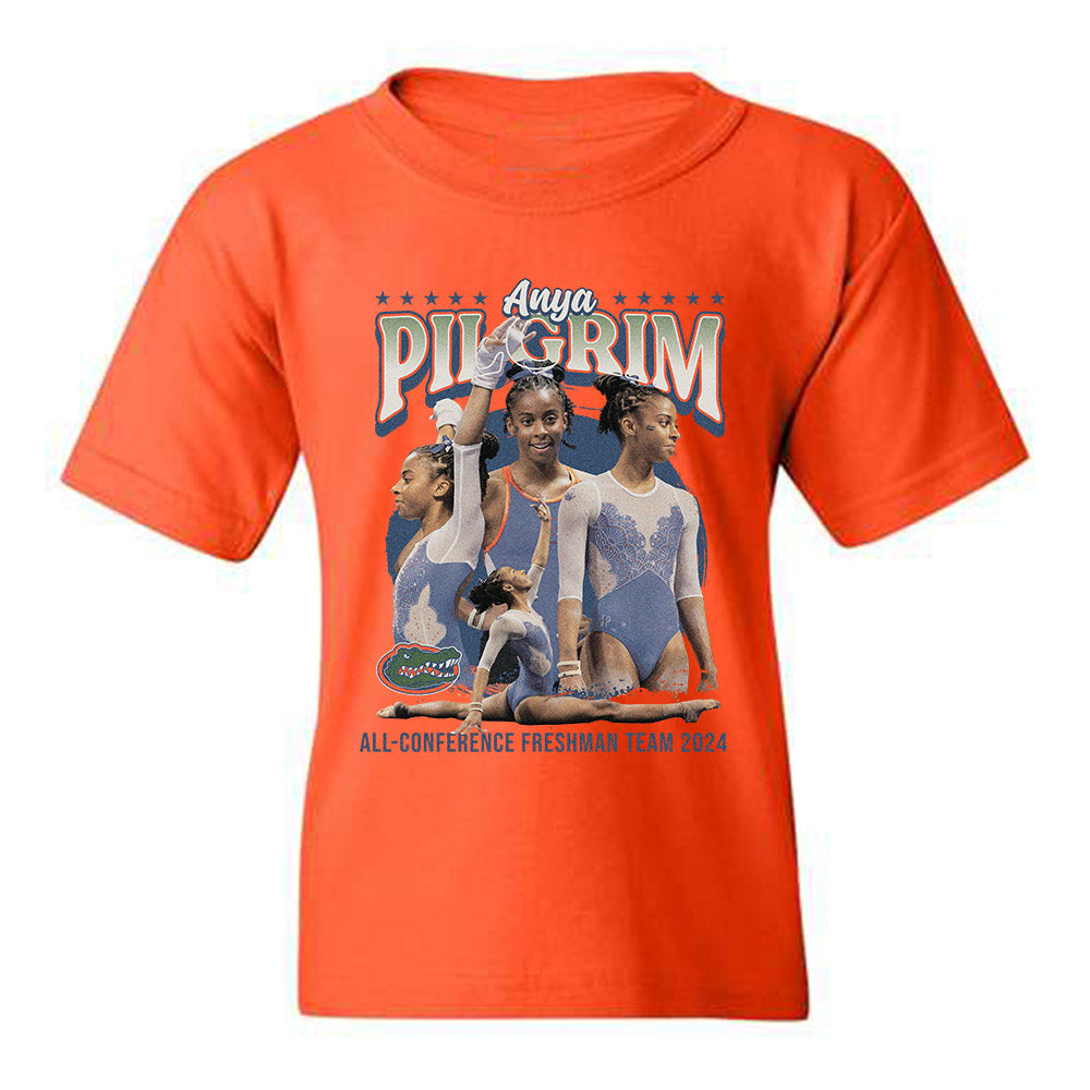 Florida - NCAA Women's Gymnastics : Anya Pilgrim - Youth T-Shirt