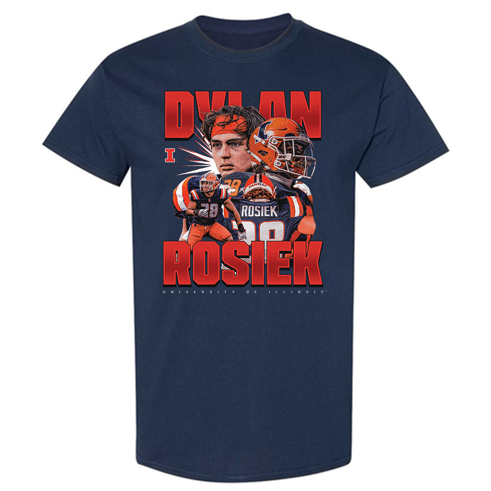 Illinois - NCAA Football : Dylan Rosiek - T-Shirt Player Collage