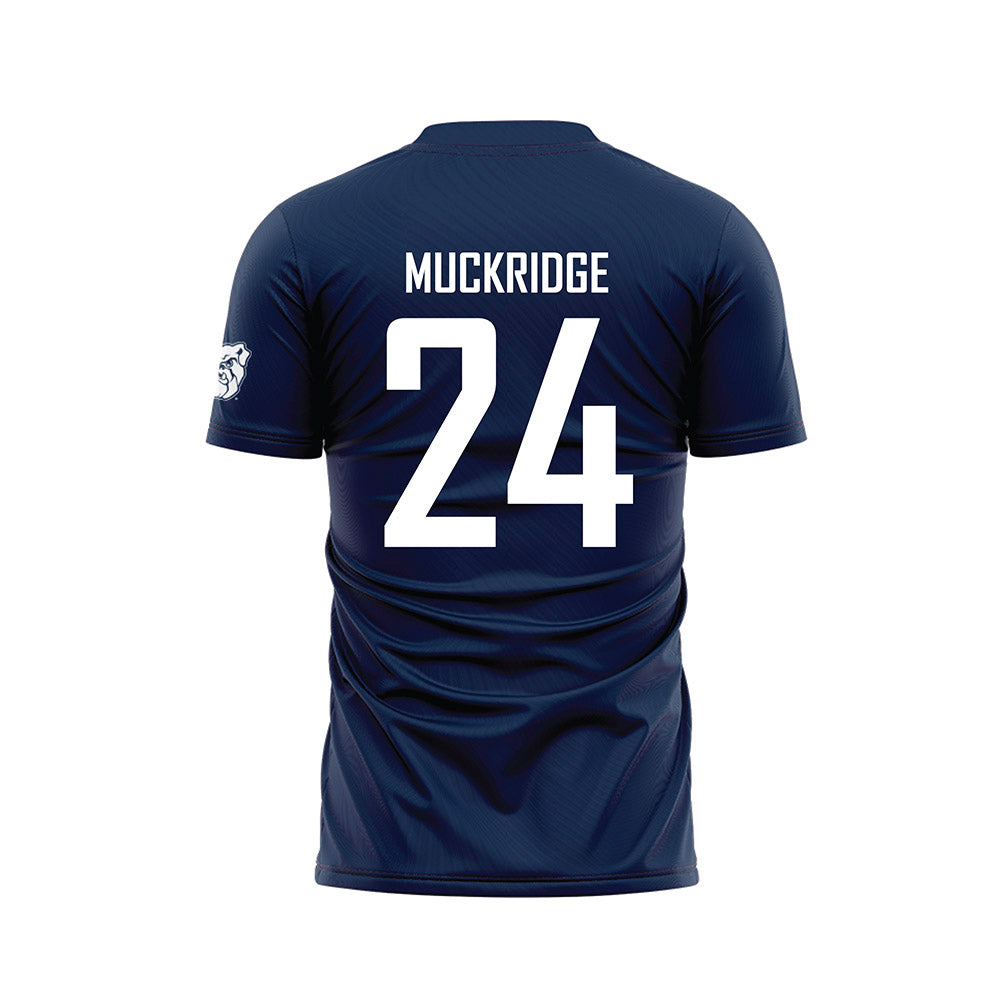Butler - NCAA Men's Soccer : Evan Muckridge - Navy Soccer Jersey-1