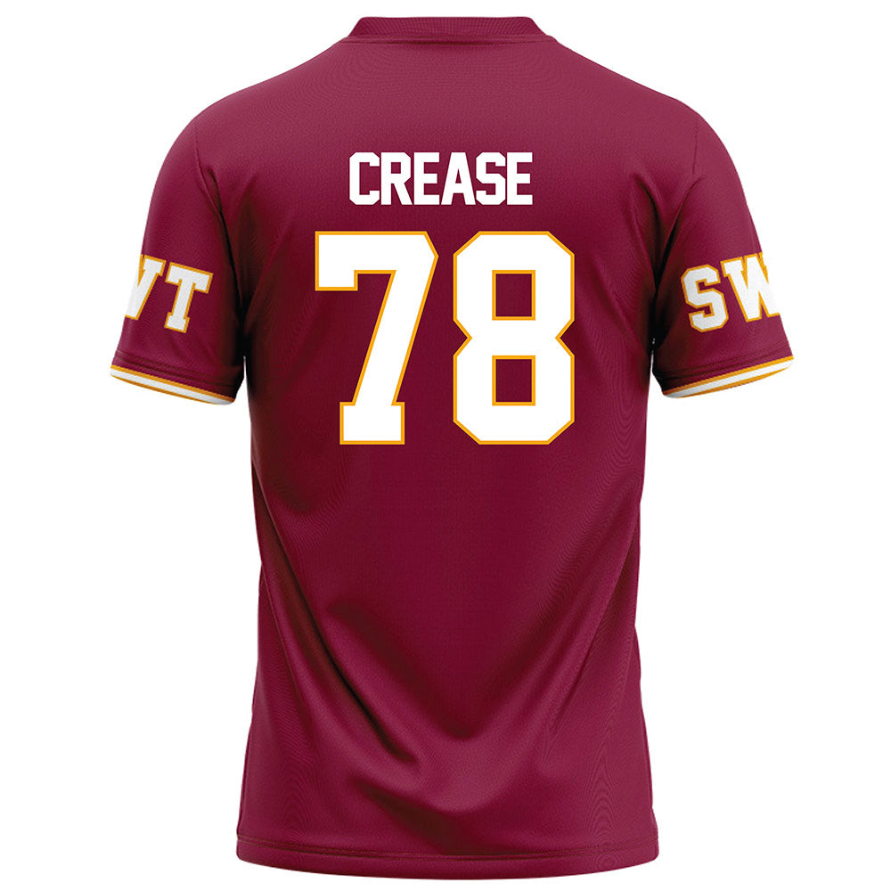 Texas State - NCAA Football : Anfernee Crease - Red Football Jersey-1
