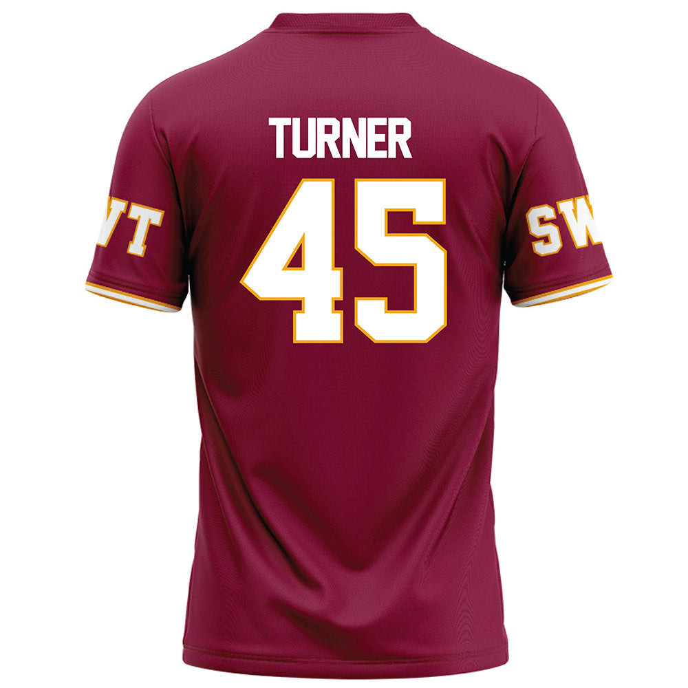 Texas State - NCAA Football : Austin Turner - Red Football Jersey-1