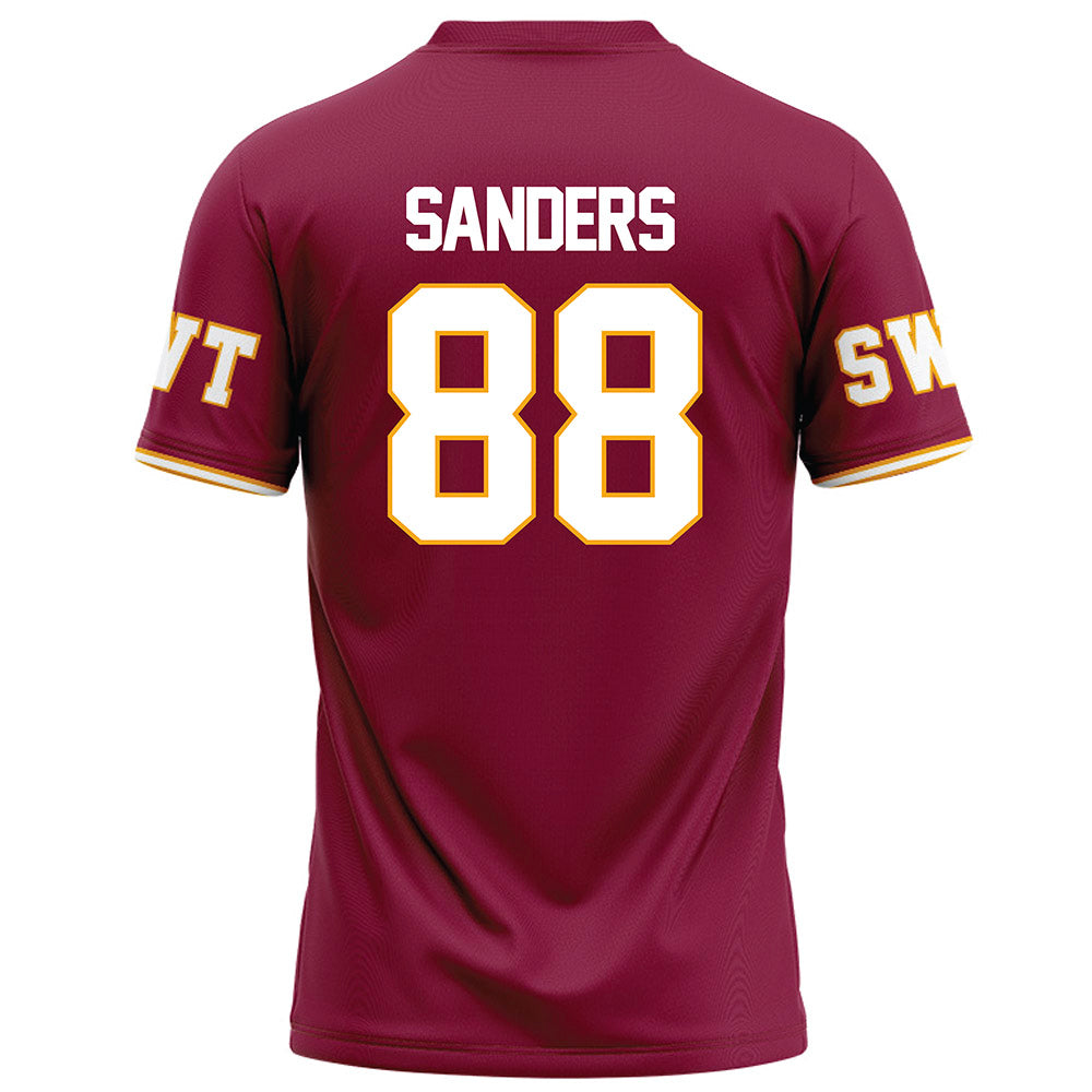 Texas State - NCAA Football : Jordan sanders - Red Football Jersey-1