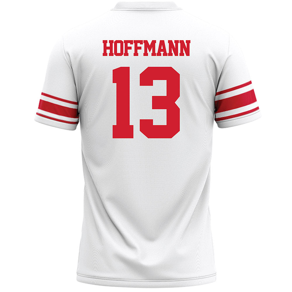 Marist - NCAA Men's Lacrosse : Derek Hoffmann - White Lacrosse Jersey -1