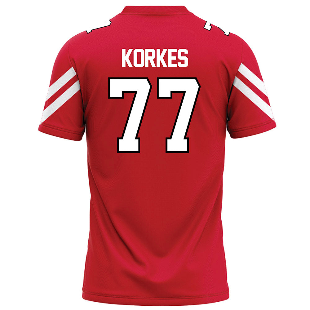 Marist - NCAA Football : Ethan Korkes - Red Football Jersey-1