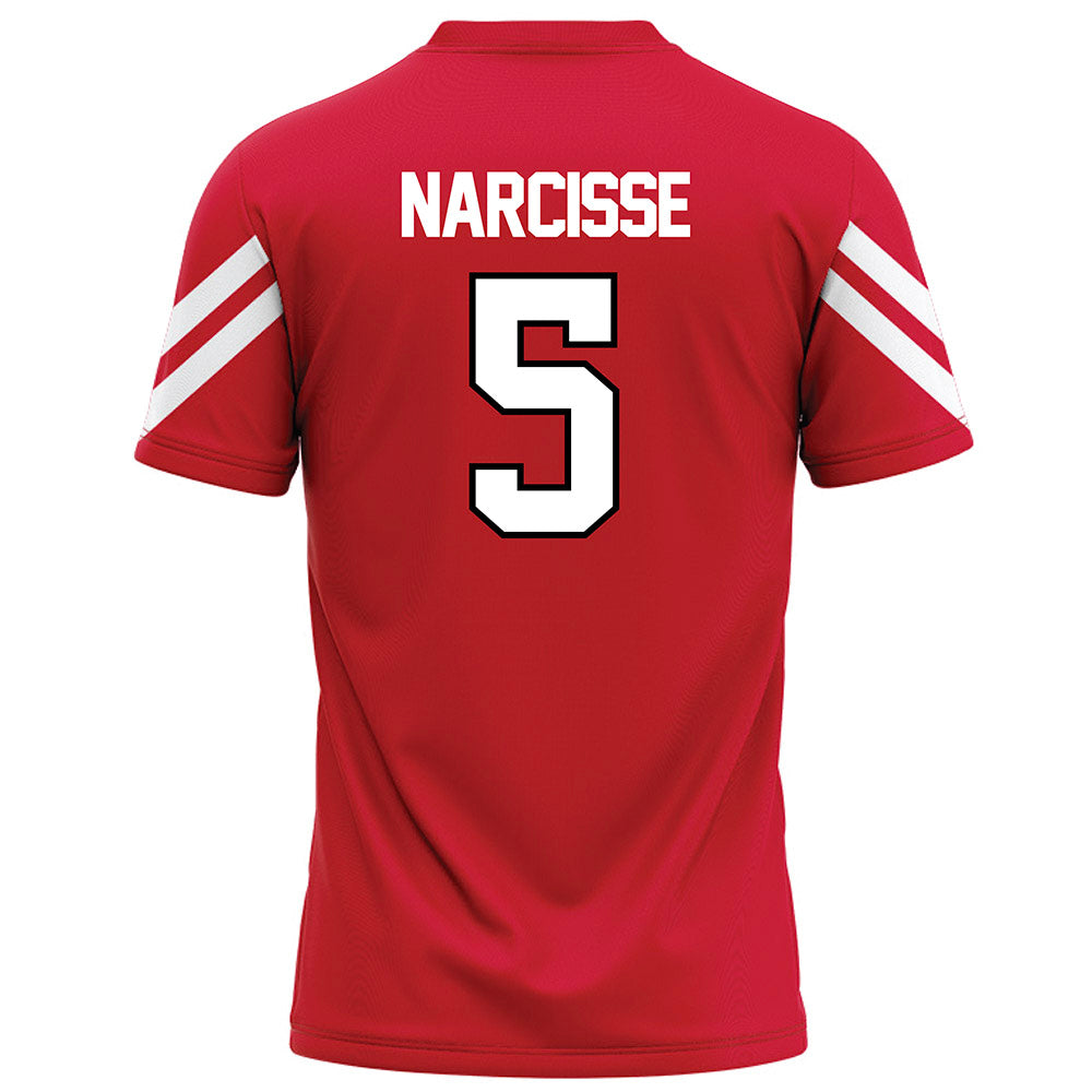 Marist - NCAA Football : Lamont Narcisse - Red Football Jersey-1