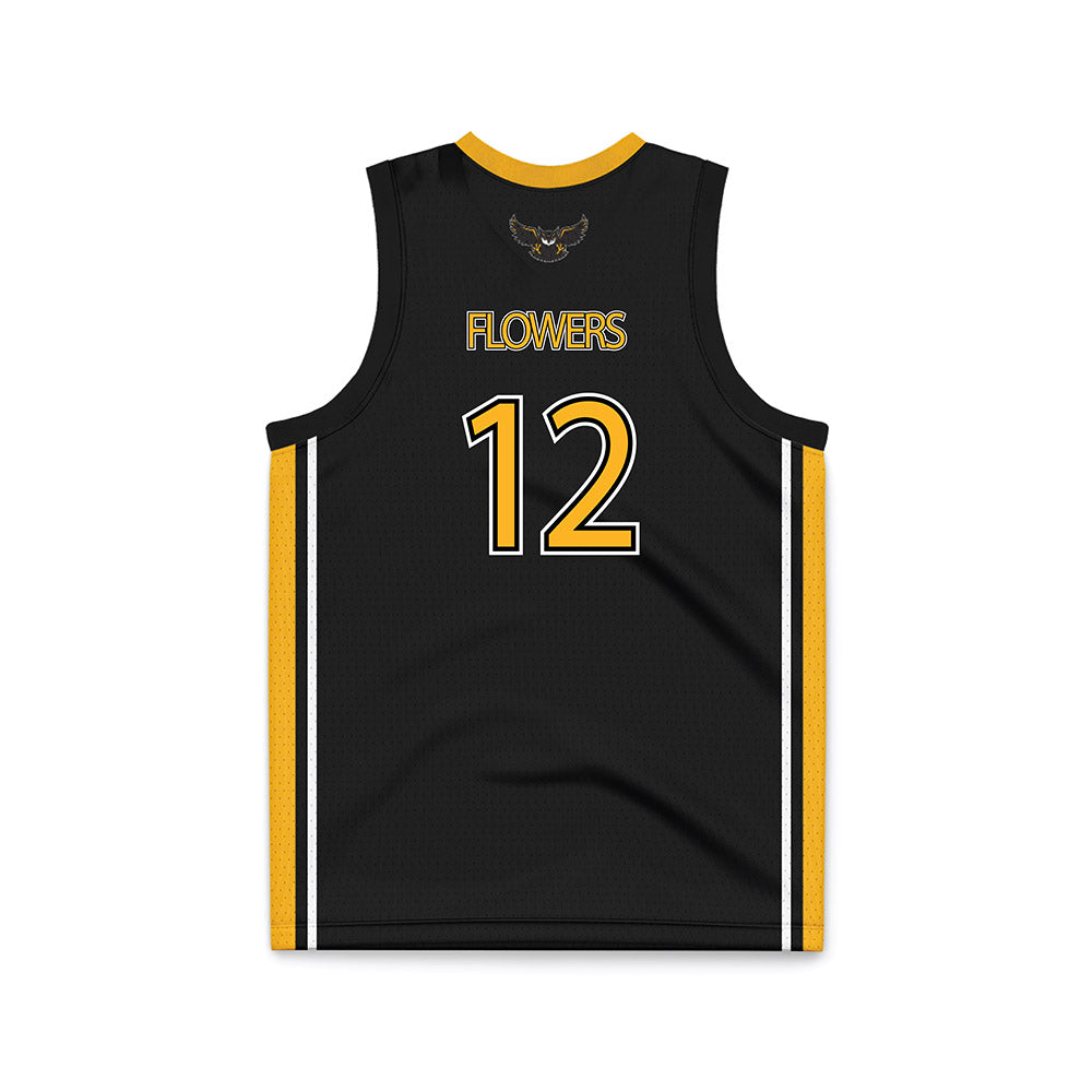 Kennesaw - NCAA Women's Basketball : Kaelyn Flowers - Black Basketball Jersey-1