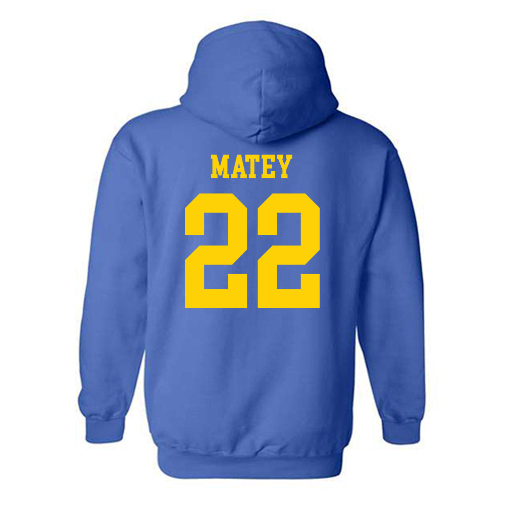 Delaware - NCAA Women's Lacrosse : Mary Matey - Fashion Shersey Hooded Sweatshirt-1