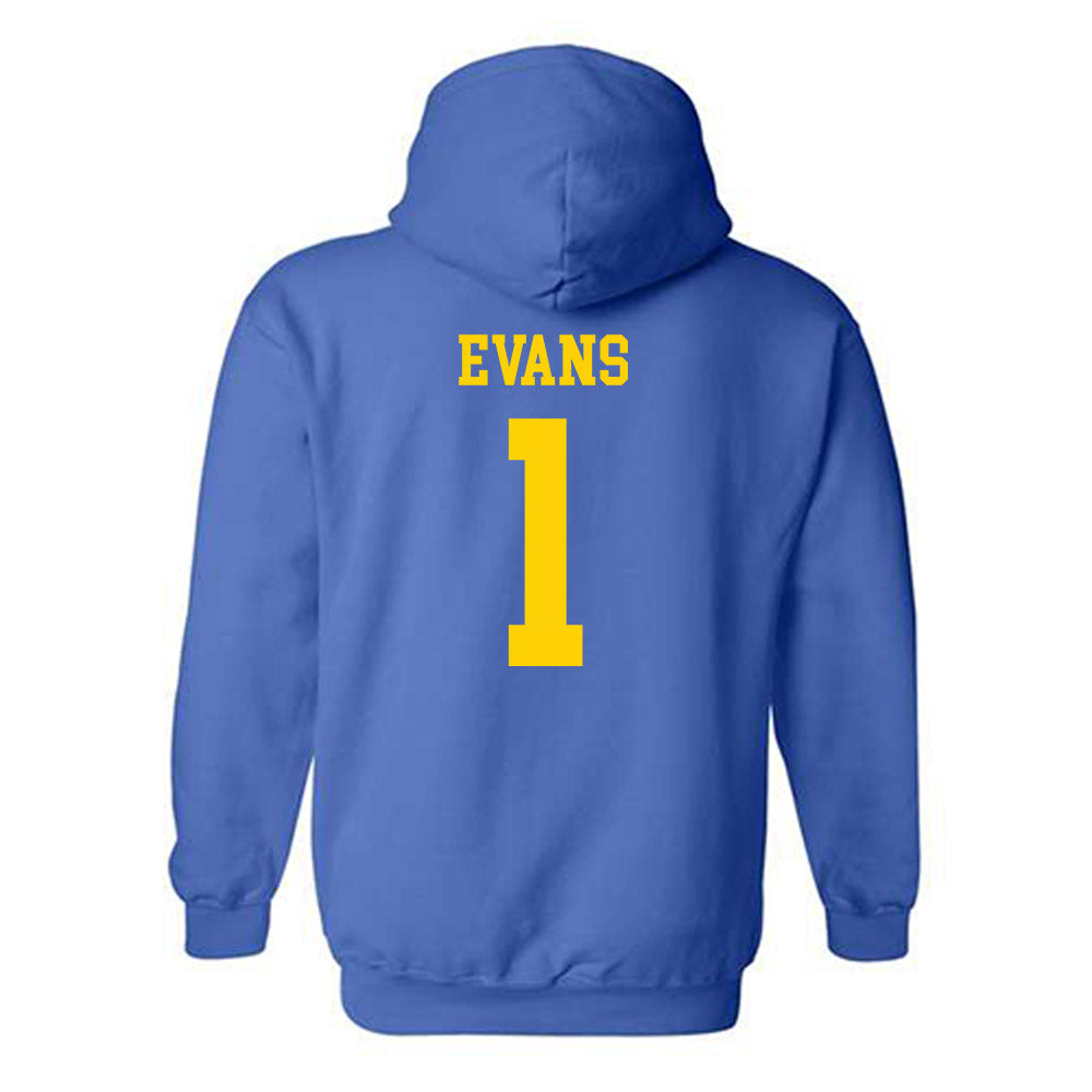 Delaware - NCAA Football : Nathan Evans - Fashion Shersey Hooded Sweatshirt-1