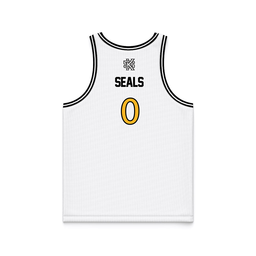 Kennesaw - NCAA Men's Basketball : Ramone Seals - White Basketball Jersey-1
