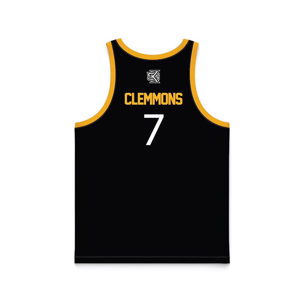Kennesaw - NCAA Men's Basketball : Chase Clemmons - Black Basketball Jersey-1