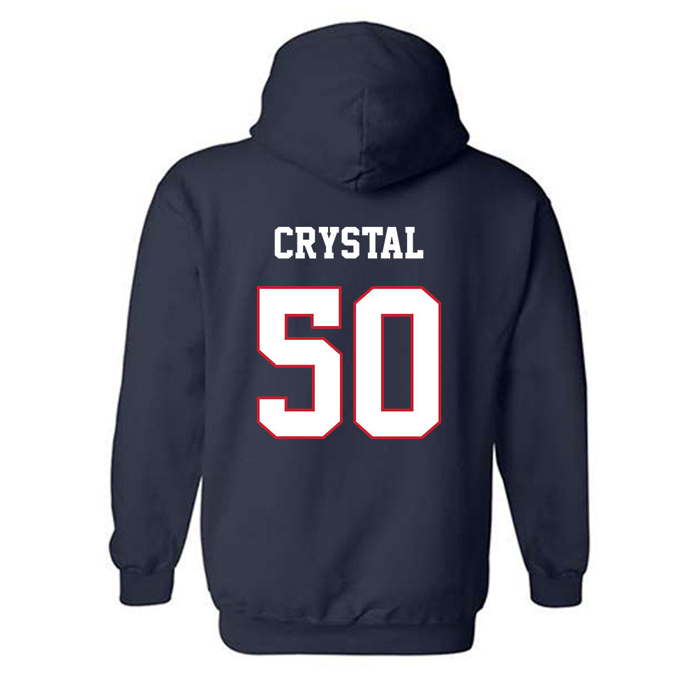 Fresno State - NCAA Baseball : Douglas Crystal - Sports Shersey Hooded Sweatshirt-1