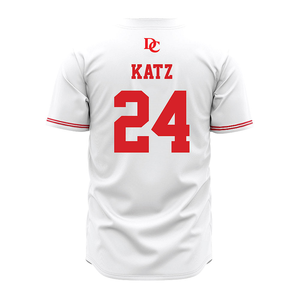 Davidson - NCAA Baseball : Adam Katz - White Jersey