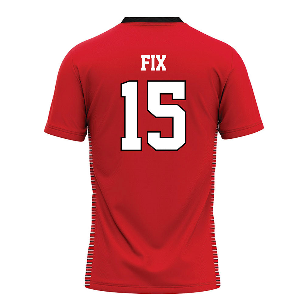 Davidson - NCAA Baseball : Isaac Fix - Red Jersey-1