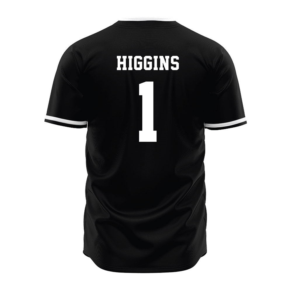 Davidson - NCAA Baseball : Justin Higgins - Black Jersey