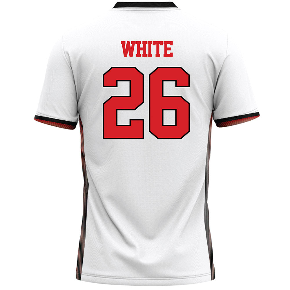 Davidson - NCAA Women's Lacrosse : Mali White - White Lacrosse Jersey