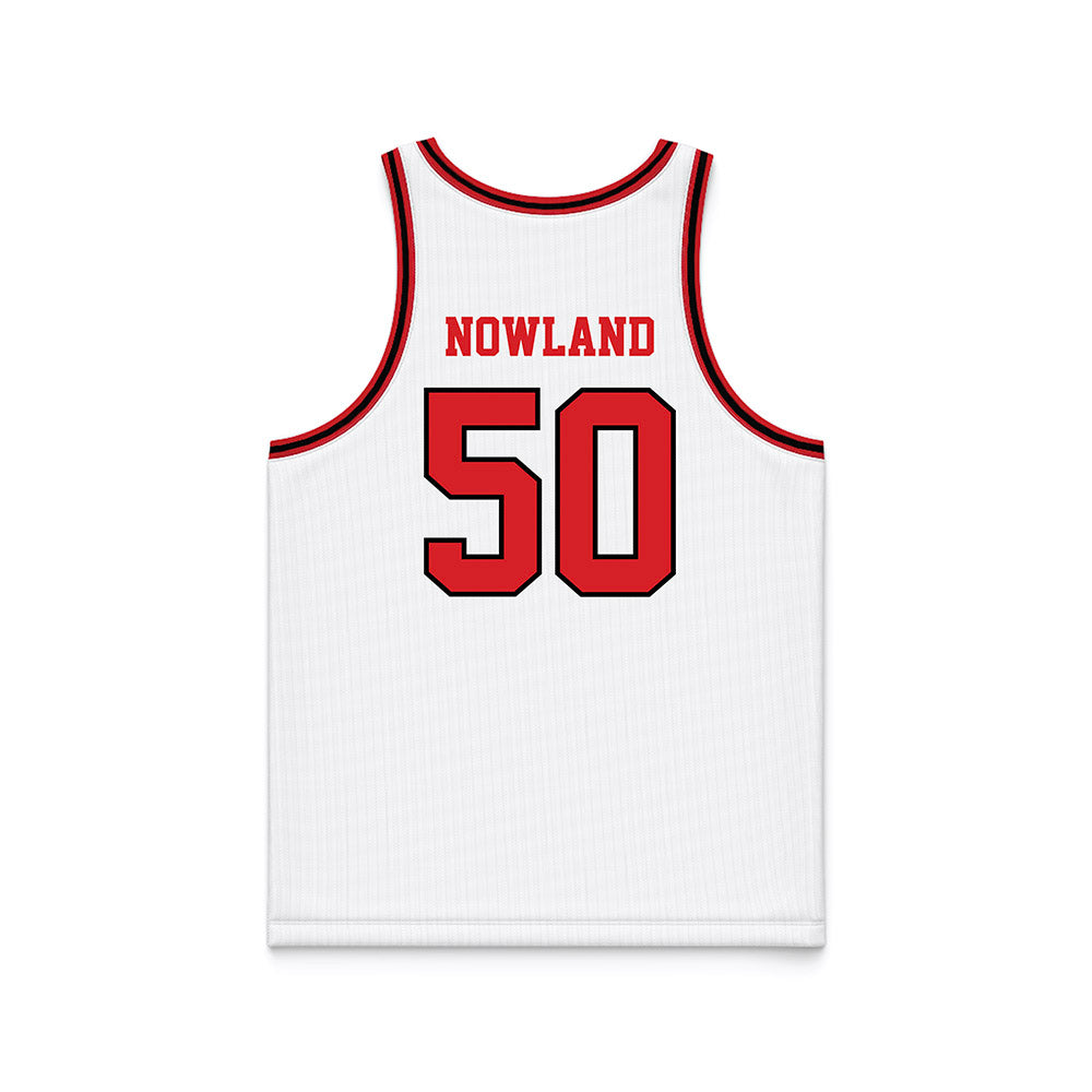 Davidson - NCAA Men's Basketball : John Nowland - White Basketball Jersey-1