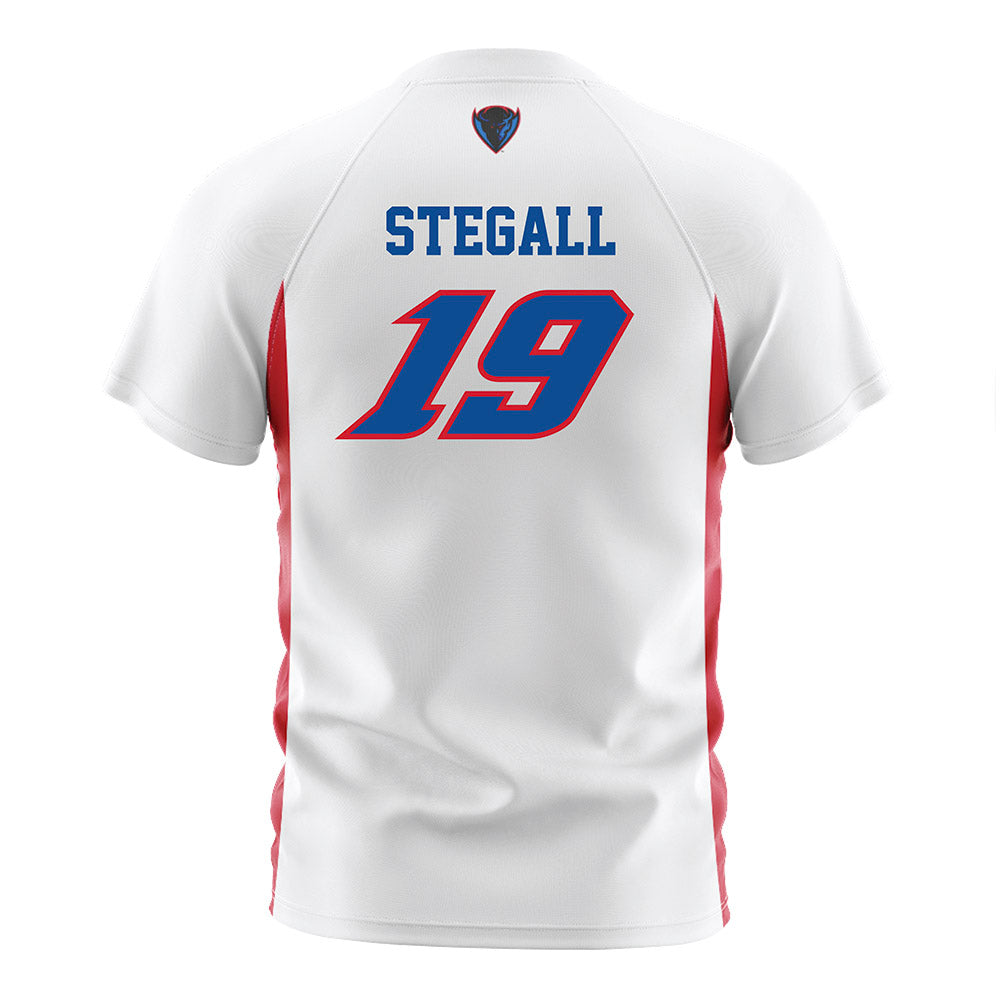 DePaul - NCAA Men's Soccer : Chase Stegall - White Soccer Jersey-1