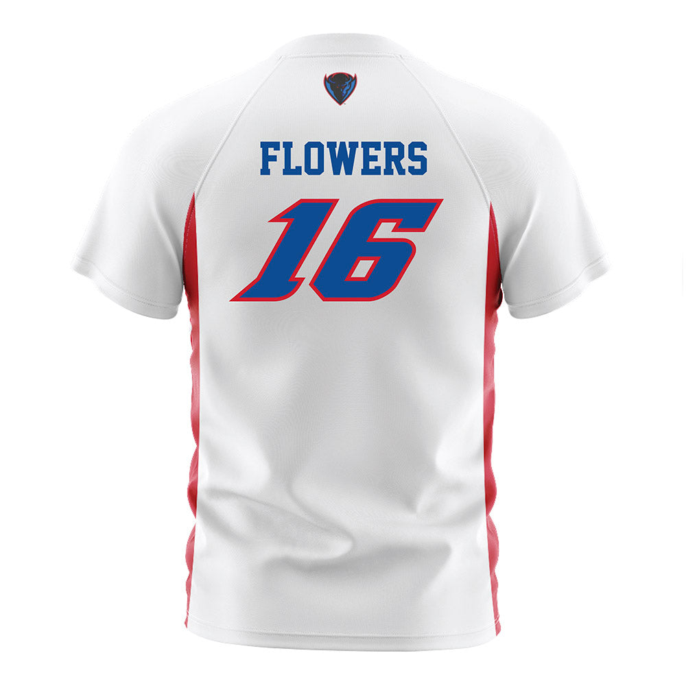 DePaul - NCAA Men's Soccer : Tyler Flowers - White Soccer Jersey-1