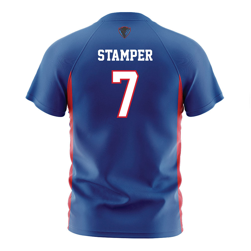 DePaul - NCAA Women's Soccer : Marin Stamper - Blue Soccer Jersey-1