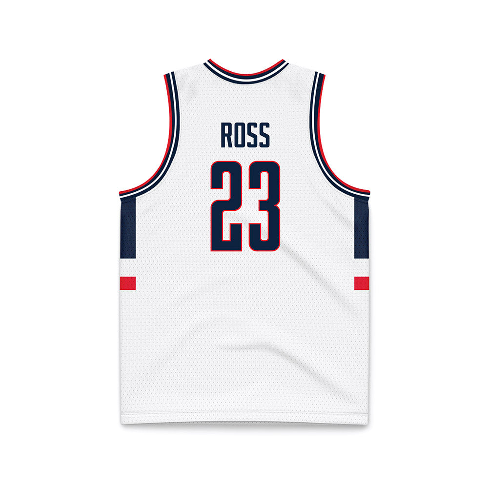 UConn - NCAA Men's Basketball : Jayden Ross - National Champions White Basketball Jersey