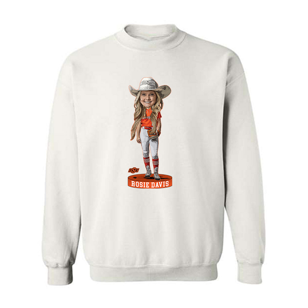 Oklahoma State - NCAA Softball : Rosie Davis - Crewneck Sweatshirt Individual Caricature
